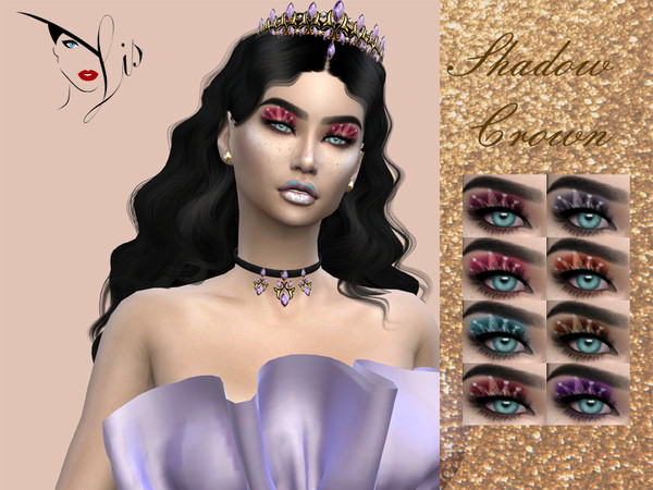 Sims 4 — Shadow crown by Lis_Milan — color change available in CAS 8 colors 