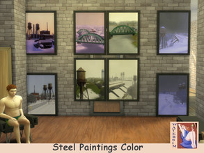 Sims 4 — ws Paintings Steel - color by watersim44 — New Paintings for your Sims. Industry Steel Comes in 8 swatches No CC