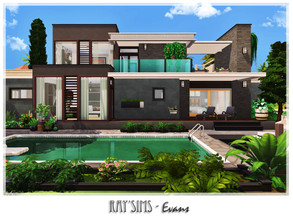 Sims 4 — Evans by Ray_Sims — This house fully furnished and decorated, without custom content. This house has 3 bedroom