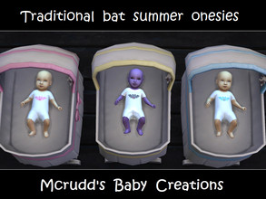 Sims 4 — Traditional bat summer onesies by mcrudd — All of your little babies will wear the traditional bat summer
