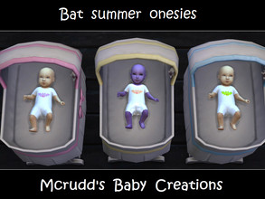 Sims 4 — Bat summer onesies by mcrudd — All of your babies will wear the bat summer onesies. Your girls will wear purple