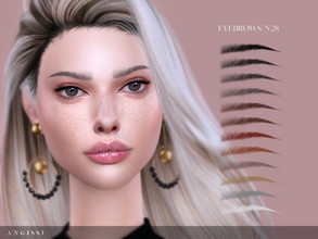Sims 4 — Eyebrows n28 by ANGISSI — *For all questions go here - angissi.tumblr.com 12 colors HQ compatible female Custom