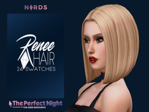 Sims 4 — The Perfect Night - Renee Bob Hair by Nords — Sul sul, Here is a lovely medium straight and angled bob hairstyle