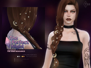 Sims 4 — The Perfect Night | Catalina hair acc by sugar_owl — Diamond stars and crescents head accessories to make your