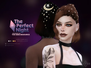 Sims 4 — The Perfect Night | Carly hair acc by sugar_owl — Diamond stars and crescents head accessories to make your