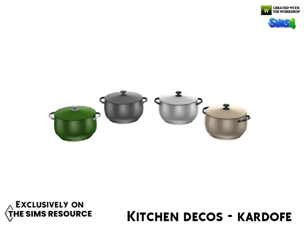 Sims 4 — Kitchen decos_Small pot by kardofe — Small shiny metal pot, decorative, in three colour options 