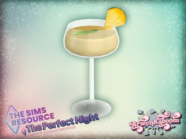 Sims 4 — The Perfect Night - Bannana Pineapple by ArwenKaboom — Base game refreshment, no recolors. This is a static deco