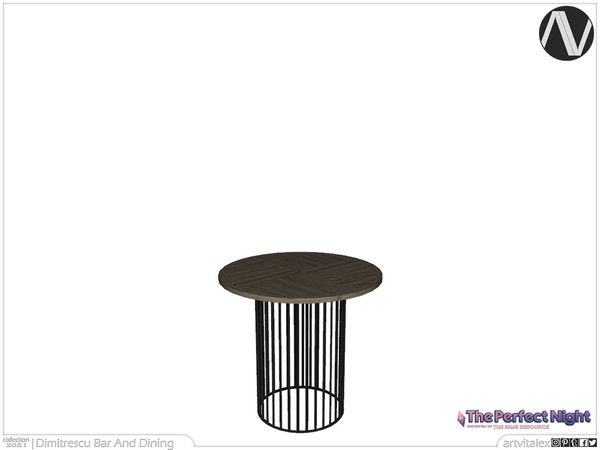 Sims 4 — The Perfect Night | Dimitrescu Dining Table Round by ArtVitalex — Bar And Dining Collection | All rights