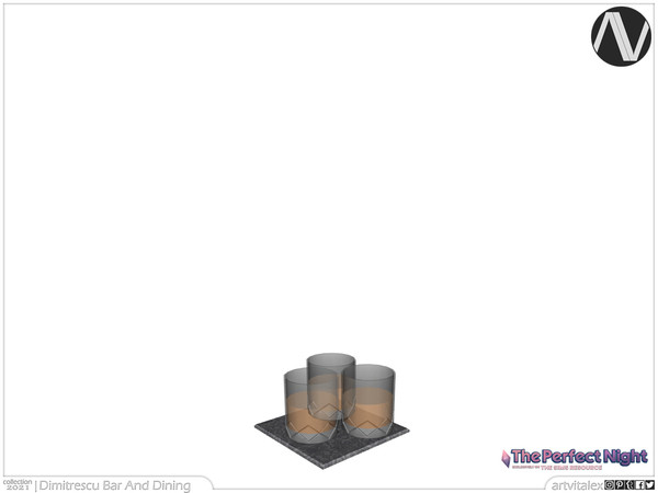 Sims 4 — The Perfect Night | Dimitrescu Glasses Full Of Drink by ArtVitalex — Bar And Dining Collection | All rights