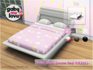 Sims 4 — Sailor Moon Dreams Bed Fix 2021 by GabymeloveSims — Mod actualizado de cama doble con re-color en las colchas de