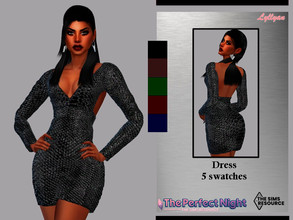 Sims 4 — The Perfect Night - Dress Allana by LYLLYAN — Dress in 5 Swatches 