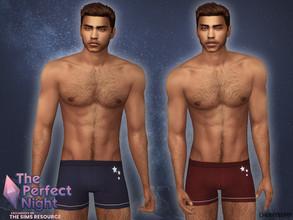 Sims 4 — The Perfect Night Mens Underwear by CherryBerrySim — Comfy cotton underwear boxer shorts for male sims with