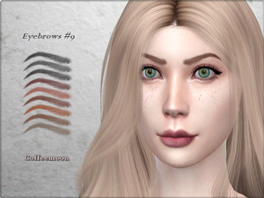 Sims 4 — Stern eyebrows N9 by coffeemoon — 24 color options for female only: toddler, child, teen, young, adult, elder HQ