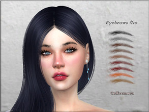 Sims 4 — Cute eyebrows N10 by coffeemoon — 24 color options for female and male: toddler, child, teen, young, adult,