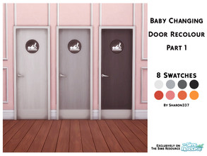 Sims 4 — Baby Changing Door Recolour Part 1 by sharon337 — Recolour of The Featureless Fiberglass Door in 8 different