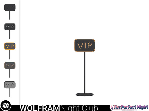 Sims 4 — The Perfect Night - Wolfram VIP Sign by wondymoon — - Wolfram Night Club - VIP Sign - Wondymoon|TSR -
