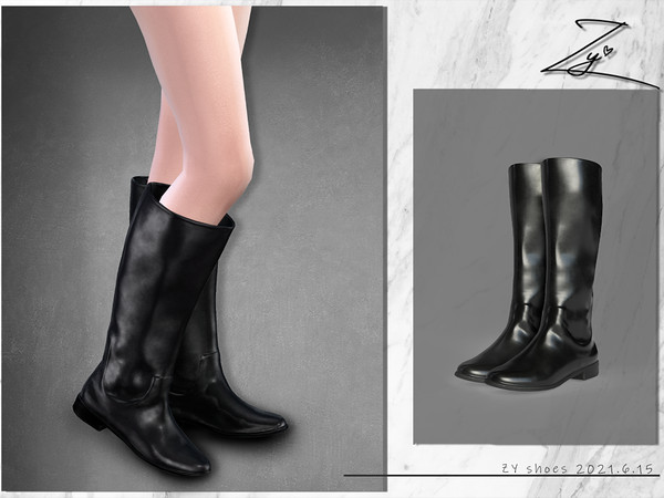 Sims 4 — Full Grain Boots_Zy by _zy — New mesh 5 colors All lods HQ compatible hope you will like it~