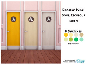 Sims 4 — Disabled Toilet Door Recolour Part 2 by sharon337 — Recolour of The Featureless Fiberglass Door in 8 different