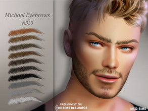 Sims 4 — Michael Eyebrows by MSQSIMS — These Eyebrows are available in 10 colors. They are suitable for Female/Male from