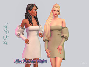 Sims 4 — The Perfect Night Puff Sleeve Dress by laupipi2 — Enjoy this new dress avaliable in 16 colours :) -New custom