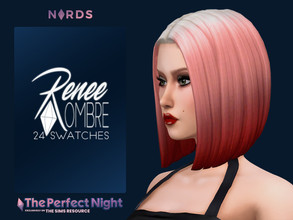 Sims 4 — The Perfect Night - Renee Bob Hair Ombre by Nords — Dag dag, this is a recolor of my Renee Bob hair, it comes in