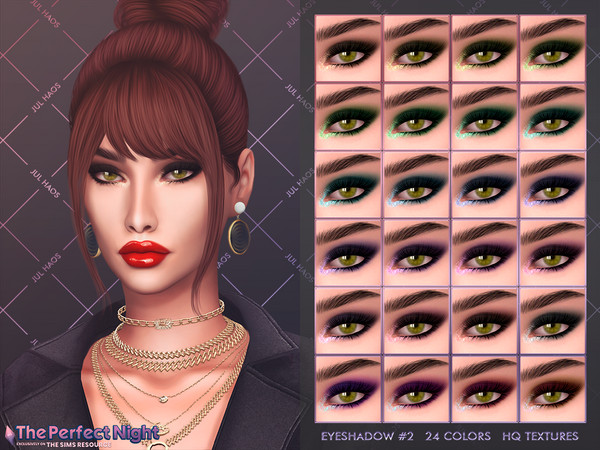 Sims 4 — [THE PERFECT NIGHT] EYESHADOW #2 by Jul_Haos — - CATEGORY: EYESHADOW - COLORS: 24 - SLIDERS COMPATIBLE - GENDER: