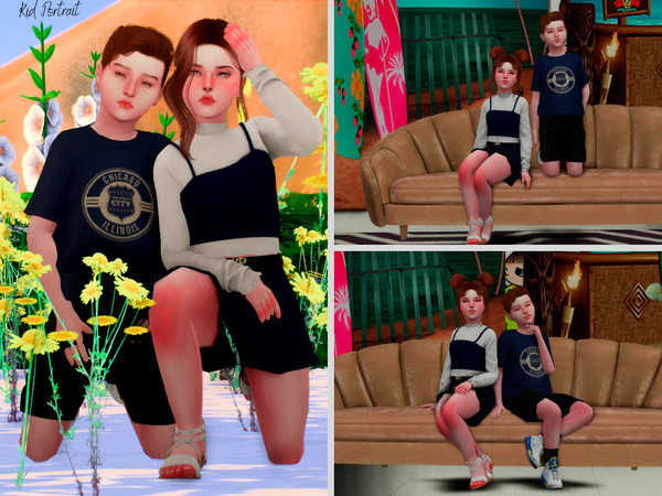 Sims 4 — Kids Portrait PosePack by couquett — Hi swetties, this a posepack for kids ,I really hope you like it and use it
