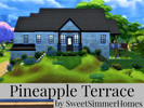 Sims 4 — Pineapple Terrace by SweetSimmerHomes — rustic cottage style Pineapple Terrace is a rustic cottage style home