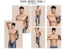 Sims 4 — Male Model Pose 1 by bhl123456 — Modeling Pose for Male Sims