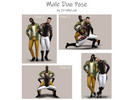 Sims 4 — Male Fashion Duo Pose by bhl123456 — Ingame fun duo pose for Male Sims. Place two teleporters in the same place.