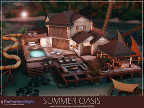 Sims 4 — The Perfect Night - Summer Oasis by MychQQQ — Lot: 50x50 Value: $ 136,281 Lot type: Residential House contains: