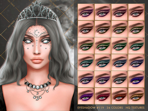 Sims 4 — [PATREON] EYESHADOW #119 by Jul_Haos — - CATEGORY: EYESHADOW - COLORS: 24 - SLIDERS COMPATIBLE - GENDER: FEMALE