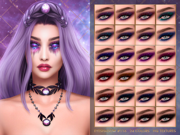 Sims 4 — [PATREON] EYESHADOW #116 by Jul_Haos — - CATEGORY: EYESHADOW - COLORS: 24 - SLIDERS COMPATIBLE - GENDER: FEMALE