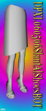 Sims 2 — MESH_DPXL060506SlantAlShoesBOT by Dr Pixel — Bottom only mesh needed for the slanted skirts clothing. No