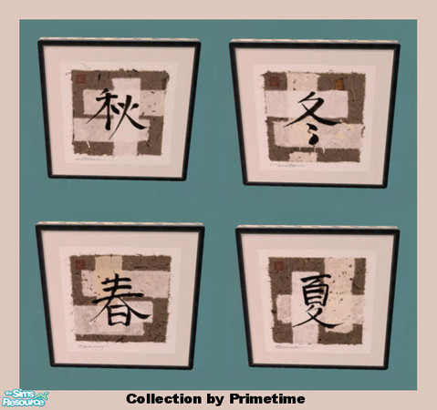 Sims 2 — PT Chris Paschke Asian Seasons by Primetime024 — This collection contains 4 beautiful Asian prints. They can all