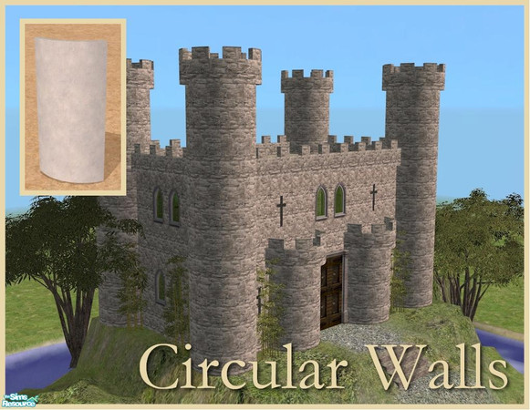 Sims 2 — Curved Wall in Craftwork Plaster by Cyclonesue — A recolour of the curved wall mesh (column). Also recolours all
