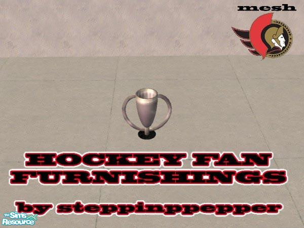 Sims 2 — Hockey Fan Furnishings - Medium by steppinpepper — Part of Hockey Fan Furnishings set. Requires the small trophy