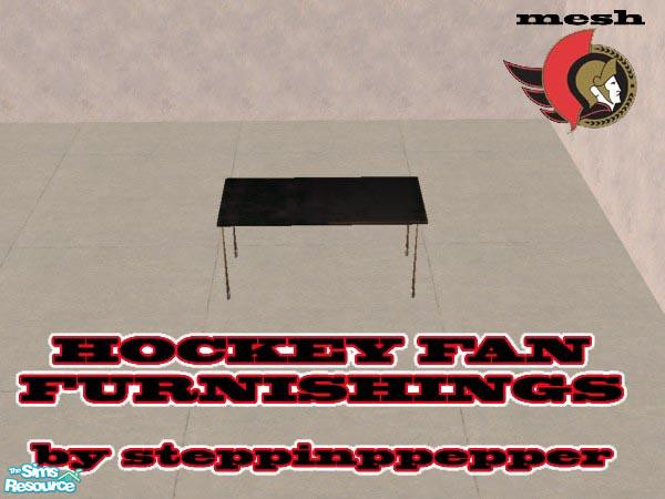 Sims 2 — Hockey Fan Furnishings - Desk by steppinpepper — Part of Hockey Fan Furnishings set. Requires the Coffee Table