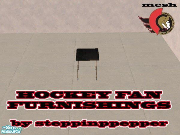 Sims 2 — Hockey Fan Furnishings - End Table by steppinpepper — Part of Hockey Fan Furnishings set. Requires the coffee