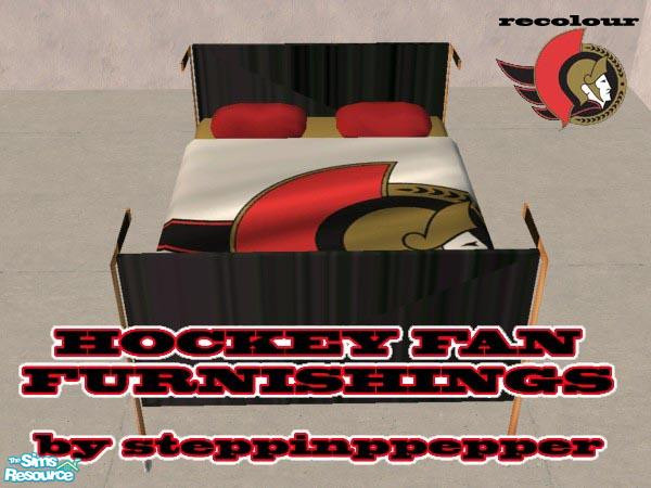 Sims 2 — Hockey Fan Furnishings - Bedding by steppinpepper — Part of Hockey Fan Furnishings Set. This file is just the