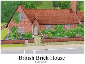 Sims 3 — British Brick House by GhostlySimmer — Medium sized british brick house for your Sims. This house features 2
