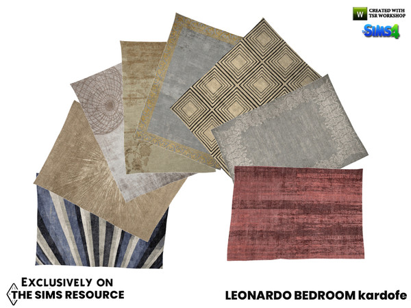 Sims 4 — Leonardo Bedroom_Rug by kardofe — Large rug, in eight different options