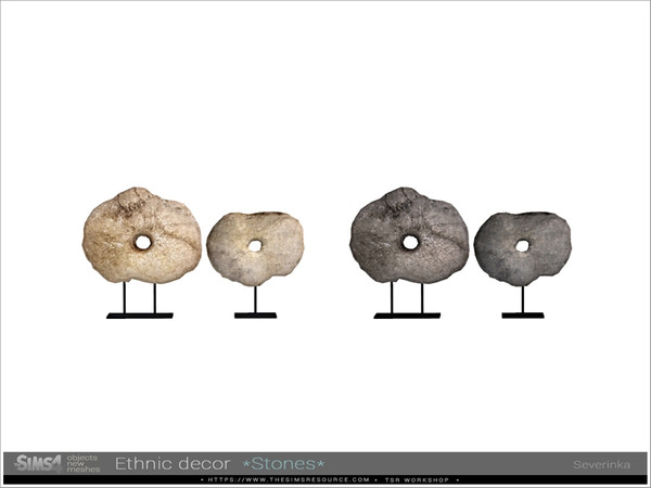 Sims 4 — Ethnic decor - 2 stones by Severinka_ — Table stone sculpture '2 stones' From the set 'Ethnic decor' Build / Buy