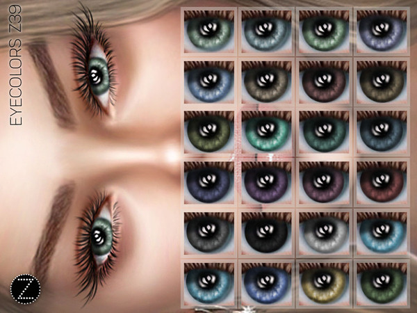 Sims 4 — EYECOLORS Z39 by ZENX — -Base Game -All Age -For Female -24 colors -Works with all of skins -Compatible with HQ