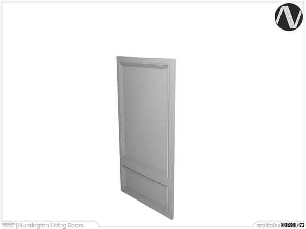 Sims 4 — Huntington Classic Wall Panel Medium by ArtVitalex — Living Room Collection | All rights reserved | Belong to