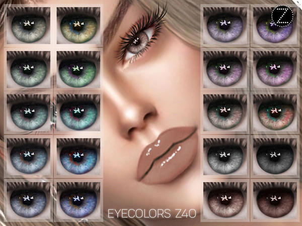Sims 4 — EYECOLORS Z40 by ZENX — -Base Game -All Age -For Female -20 colors -Works with all of skins -Compatible with HQ