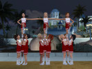 Sims 4 — Child cheerleading pyramid by IE_Sims — Cheerleading pyramid for 3 groups for children. 