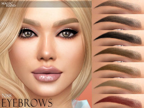 Sims 4 — Eyebrows N88 by MagicHand — Pointed eyebrows in 12 colors - HQ compatible. Preview - CAS thumbnail Pictures