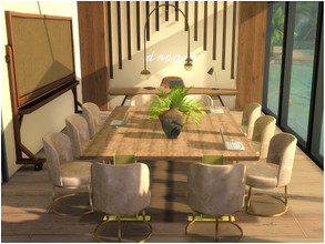 Sims 4 — Dream Office by lotsbymanal — A modern office with meeting table..