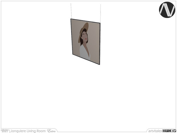 Sims 4 — Jonquiere Ceiling Mounted Painting Short by ArtVitalex — Living Room Collection | All rights reserved | Belong